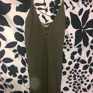 Green tight dress
